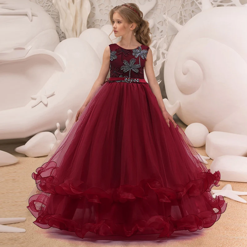 WARMSHOP Fashion Toddler Girls Long Sleeve Floral Lace Dress O-Neck Pageant Princess Dresses WARMSHOP Fashion Toddler Girls Long Sleeve Floral Lace Dress O-Neck Pageant Princess Dresses