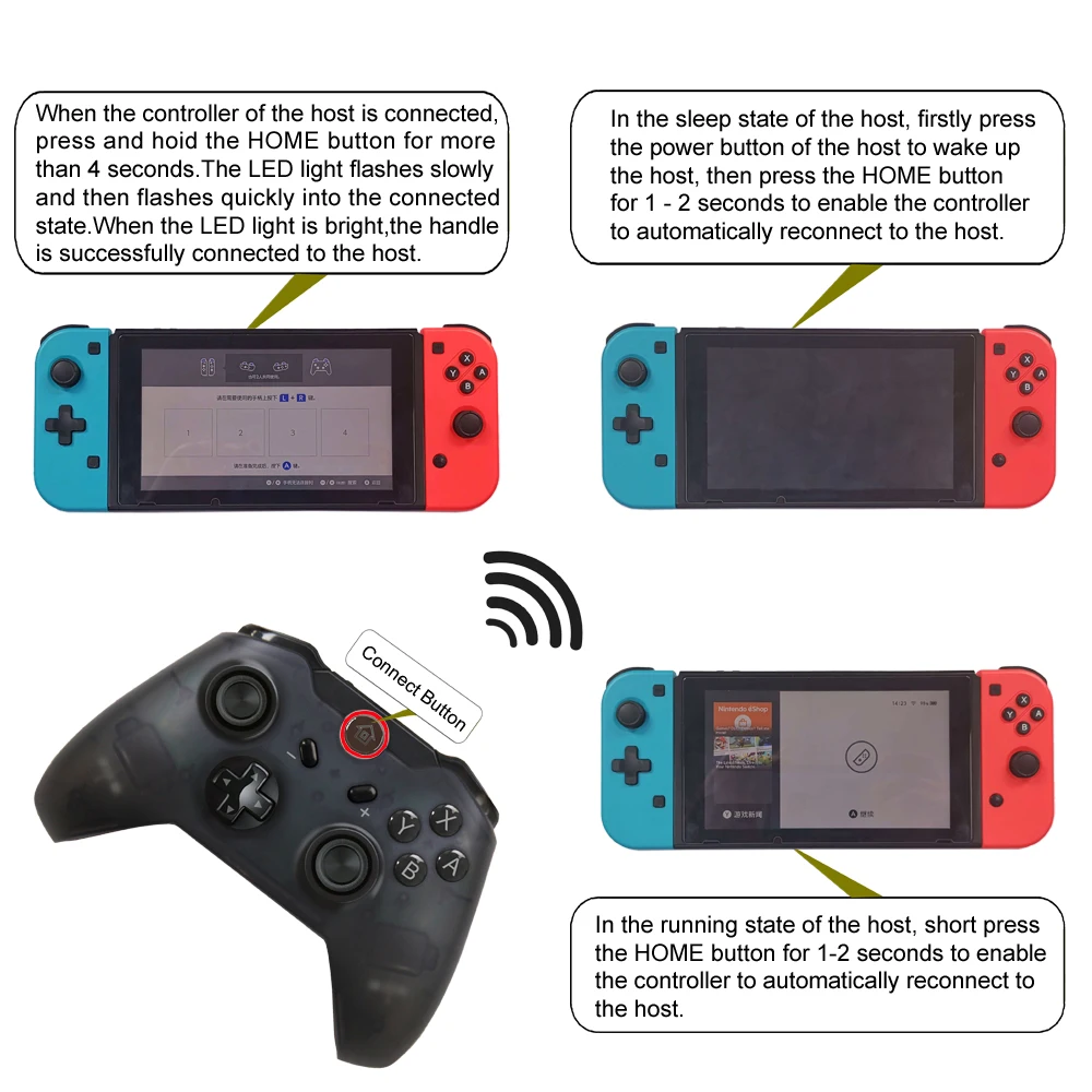 1 шт./2 шт. Bluetooth беспроводной Pro контроллер пульт дистанционного управления геймпад для Nintendo Switch Pro консоль для NS для ПК контроллер Джойстик