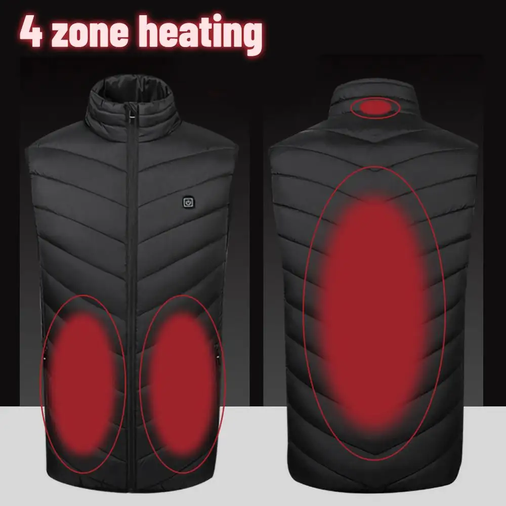 

Adjustable Heated Vest USB Self-Heating Winter Electric Vest Washable Sleeveless Jacket Thermal Clothes Heated Coat