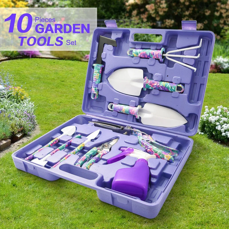 

5/10pcs / set Garden plant Tool Set Shovel Rake Clippers Household Multifunctional Garden Planting Packing Plastic Box Packing