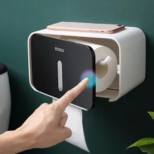 Owfeel Tissue Dispenser Napkin Holder Tissue Box Holder Disposable Gloves Storage Box Cover Clear Acrylic Wall Mounted Home Office Decor Transparent Acrylic Organizer Case Dispenser