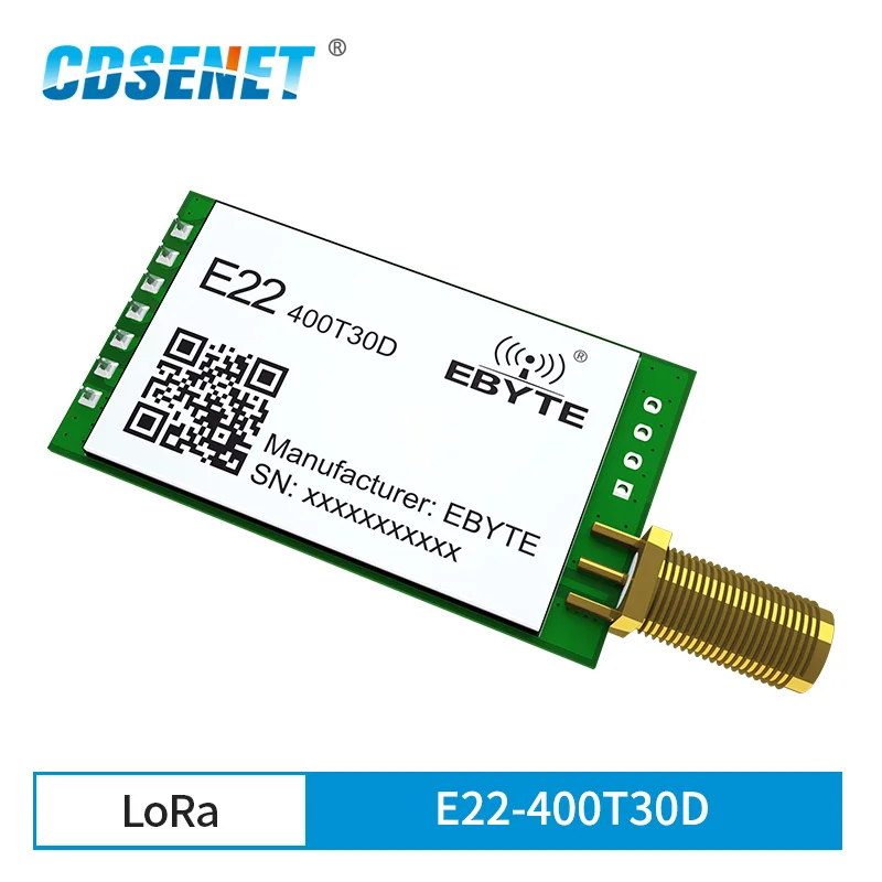 New LoRa Semtech 433MHz rf Transceiver Module E22-400T30D 30dBm 1W Long Range UART DIP Serial Port Module