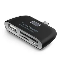 2021 New Multifunctional 4-in-1 OTG/TF/SD smart card reader with C-type charging port for Samsung phones on sale