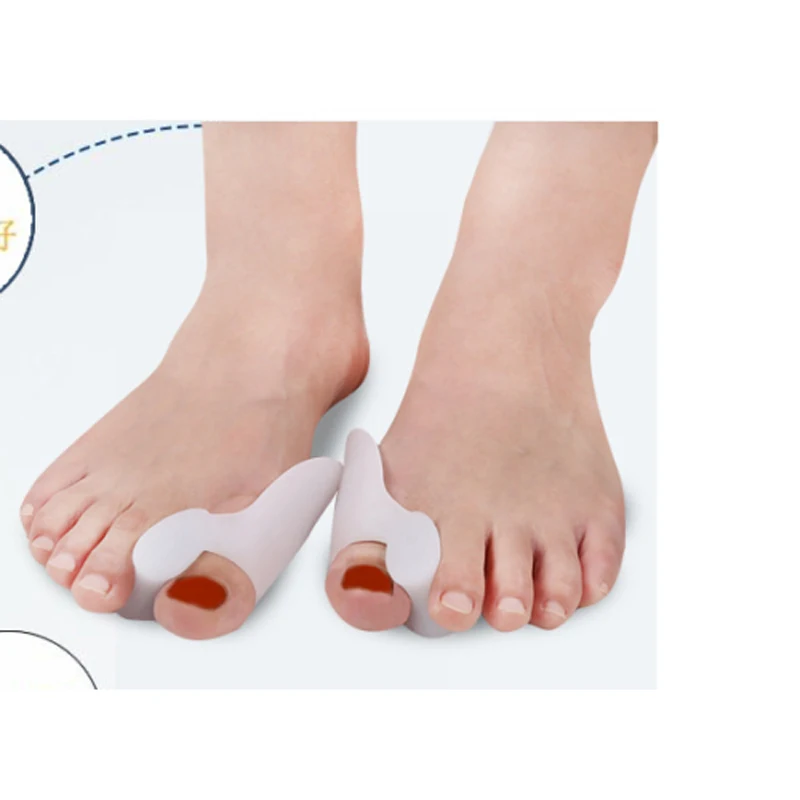 1 pair Silicone Little Toe Corrector Bone Bunion Orthotics Massage Foot Care Separator Orthopedic Supplies