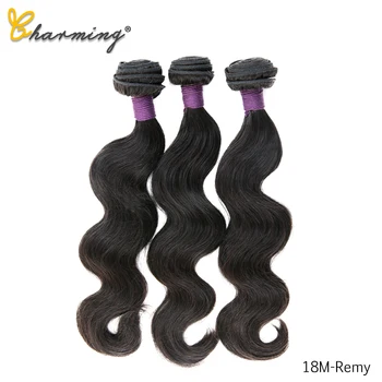 

CHARMING Brazilian Body Weave Natural Hair Bundles Remy 100% Human Hair 3 Piece 8-30inch Extension Brazilian Body Hair