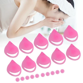 

10pcs/1set Silicone Facial Cleansing Brush Manual Face Pore Massage Cleaning Brush