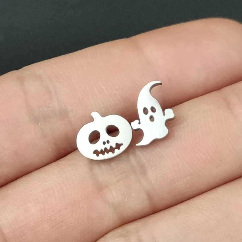 

Yanhong jewelry European and American Halloween Earrings creative ghost pumpkin ghost earrings earrings sweet and versatile