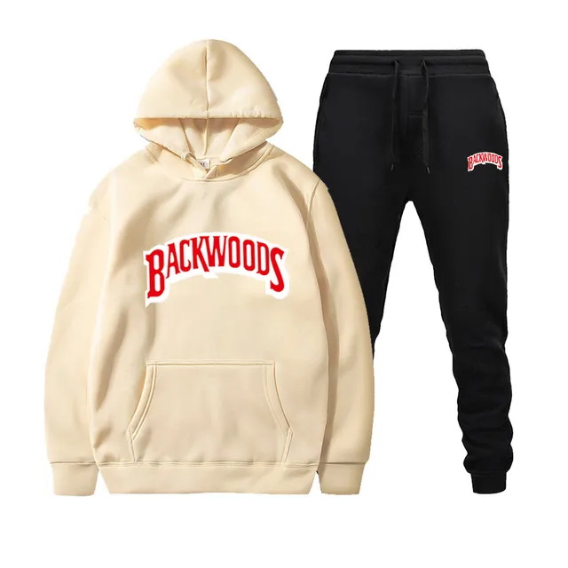 Streetwear BACKWOODS Hoodie set Tracksuit Men Thermal Sportswear Sets Hoodies and Pants Suit Casual Sweatshirt Sport Suit