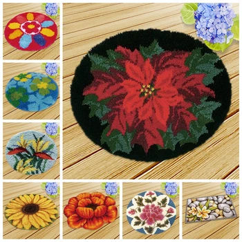 

Kit Almofadas Do It Yourself Needlework Mat Knooppakket Smyrna Embroidery Cushions Cuscini Divano Forme Latch Hook Rug Flowers