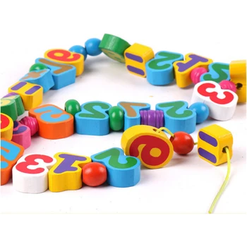 

Fruit Bead Toy Baby Beaded Bracelet Sub-Wearing Rope Infant Early Childhood Cognitive Wooden Educational Toys Building Block