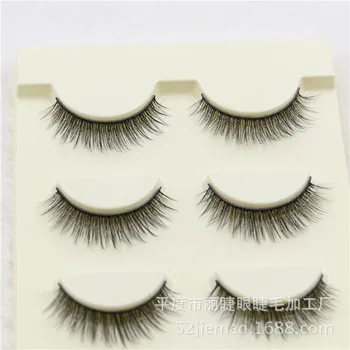 

3D Soft Type False Eyelashes Natural Makeup Moved Long Realistic Handmade Cotton Thread Stem Extension Tools