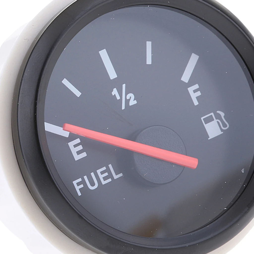 2 Inch 52mm 9-32V Pointer Fuel Tank Level Gauge Meter Indicator 33-240ohm With Sensor Kit - Waterproof - Black