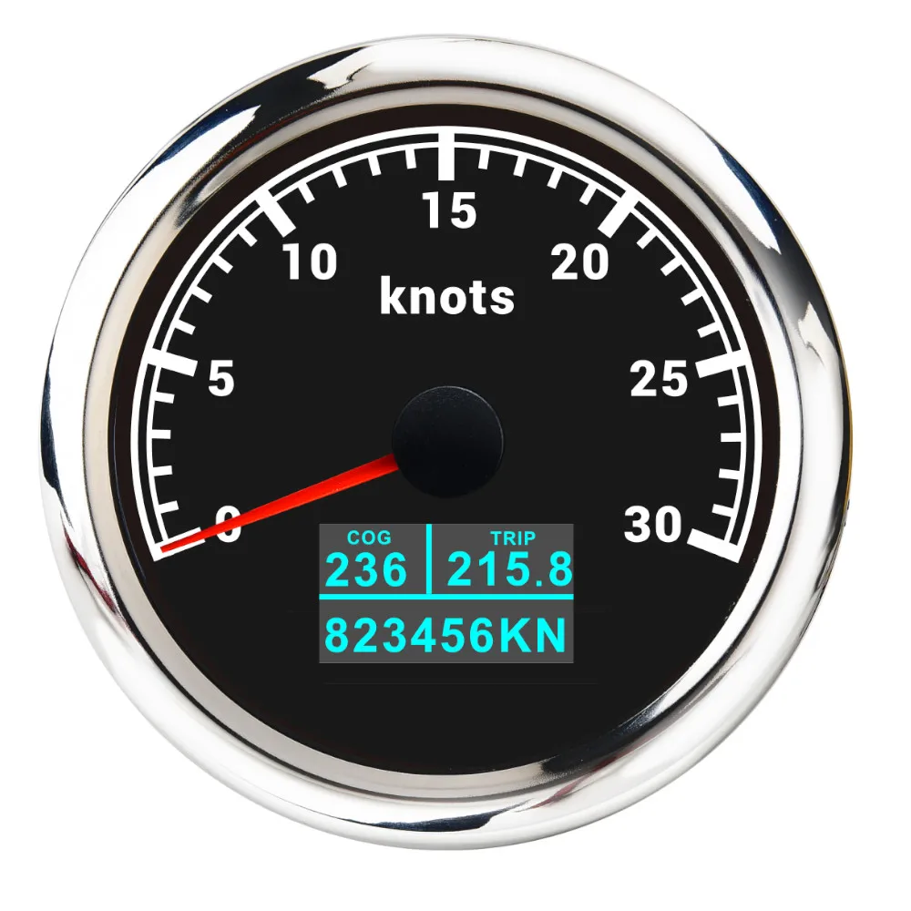 85mm 3 in 1 Marine Boat GPS Speedometer Odometer Gauge 60 MPH Knots GPS
