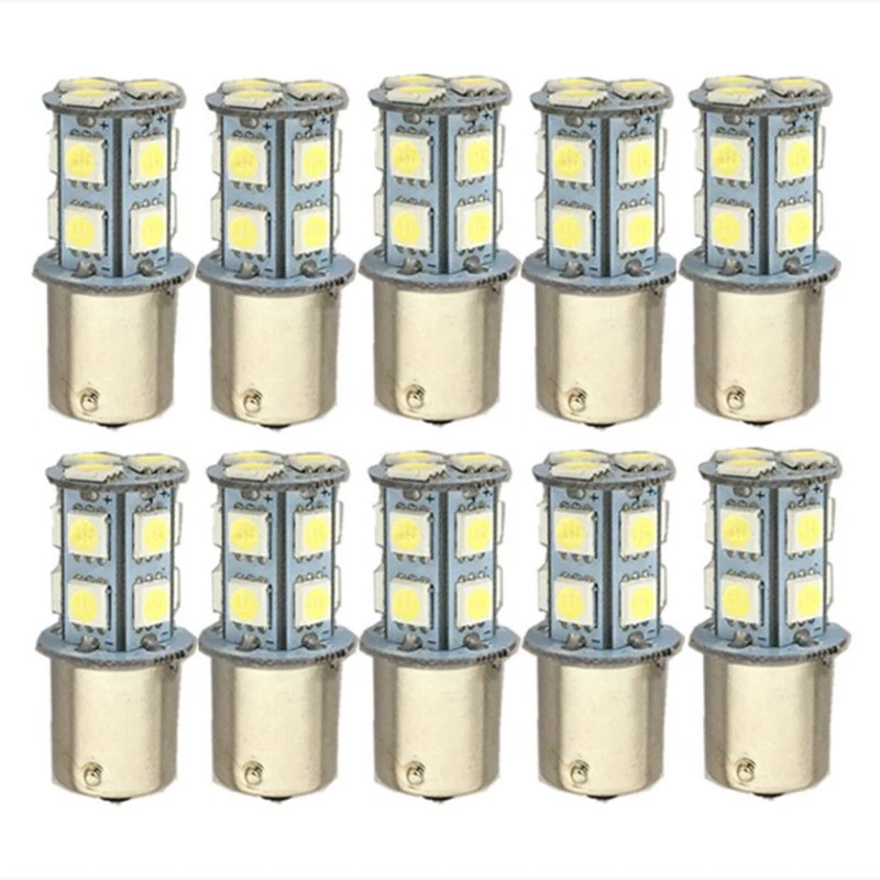 6 шт 12 в грузовик светодиодный 1156 BA15S P21W 13 SMD 5050 светодиодный 1157 BAY15D хвост лампы тормоза светильник лампы сигнала поворота светильник s Белый