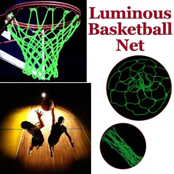 

Night Glowing Luminous Basketball Net Outdoor Sport Nylon Braided Professional Basketball Net Heavy Duty Basketball Net
