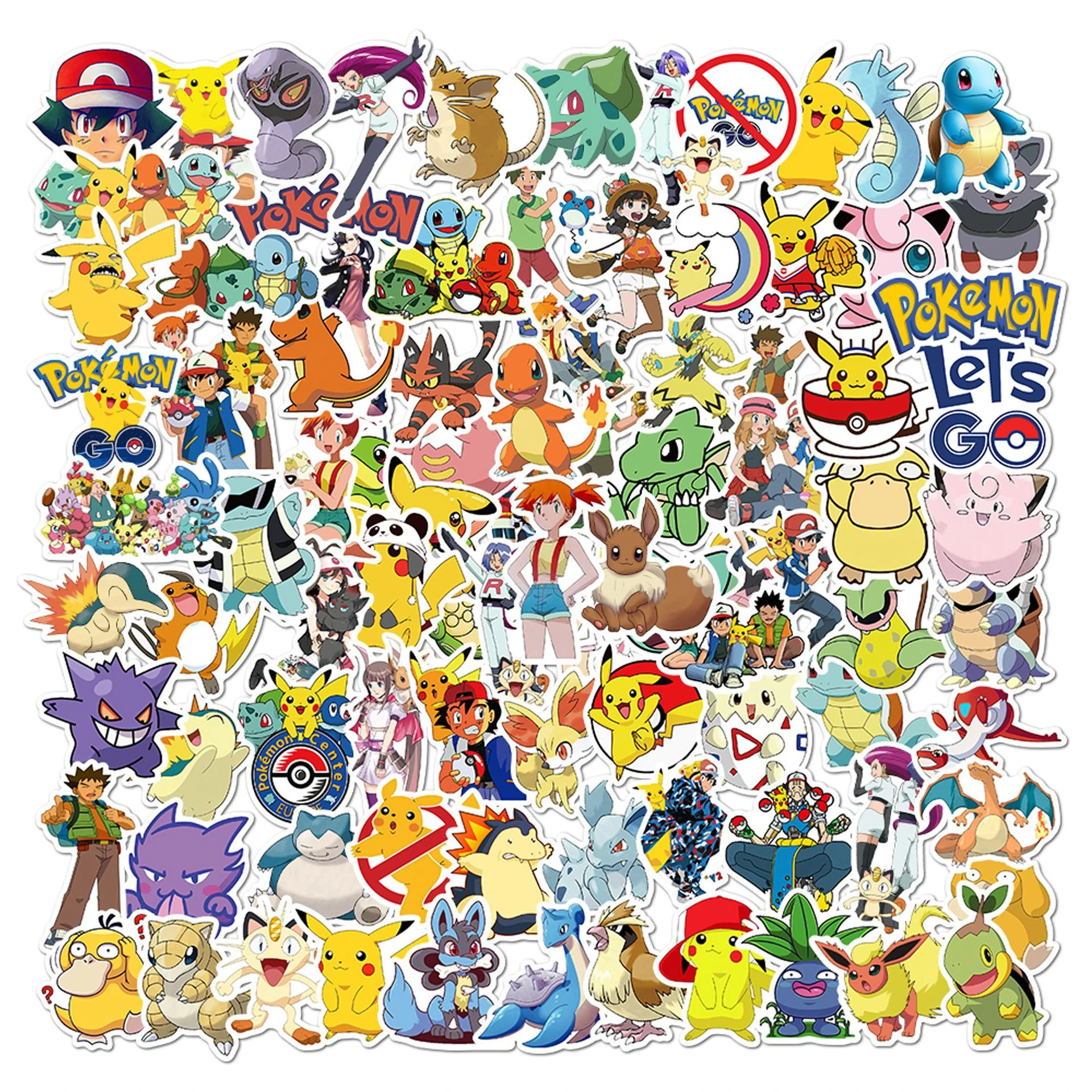 100pcs Pokemon Stickers Aesthetic Cartoon Anime Graffiti Pegatinas Suitcase  Suitcase Guitar Waterproof Naklejki - Sticker - AliExpress