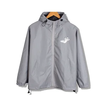 

Unisex Men&Women's Reflective Jacket Coat Hooded Windbreaker Fashion