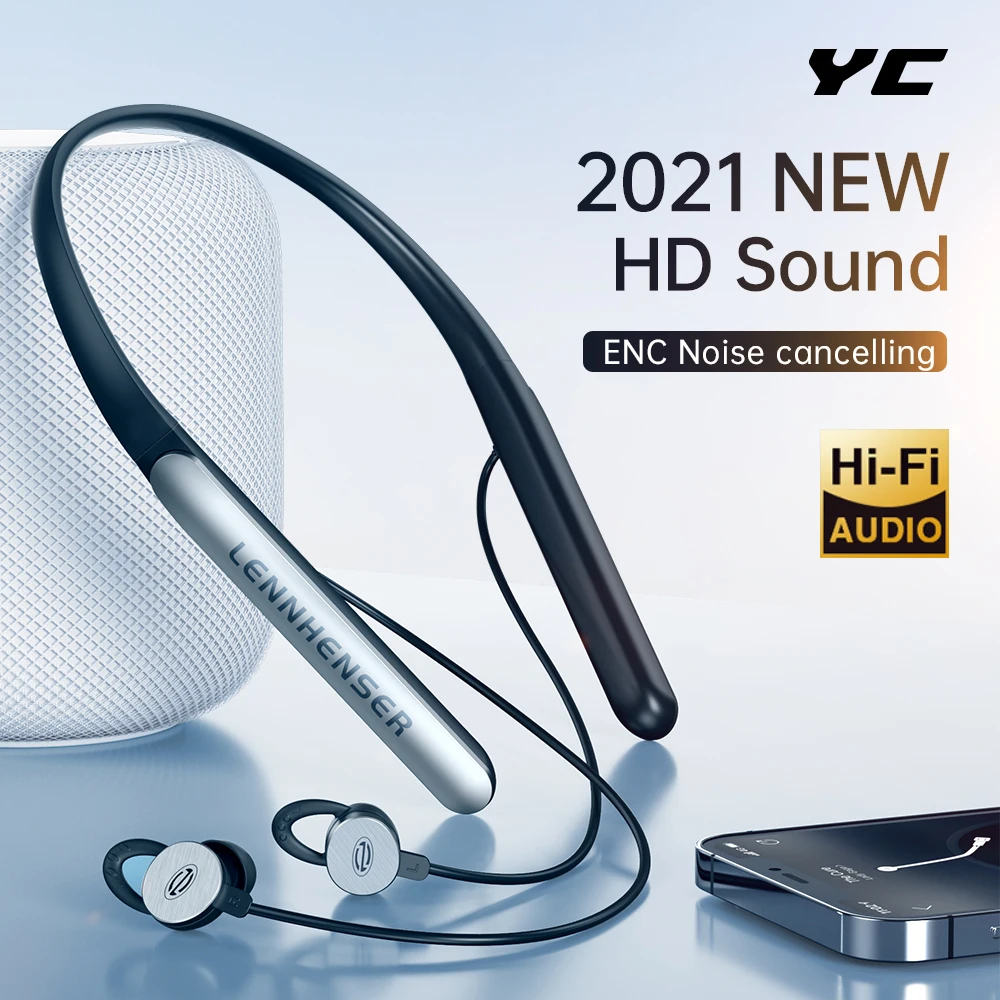 Беспроводные наушники YC с шейным ободом Bluetooth HD-вызов шумоподавление IPX7