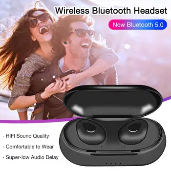 

Y20 Mini Wireless Bluetooth Earphone 5.0 HD Stereo Sports Headphones In-ear Earphones Invisible Sports Earbuds With Charging Box