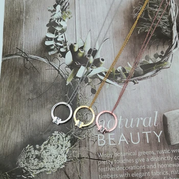 

Original LOGO 1:1 S925 Sterling Silver Necklace Letter Round Necklace For Women Gift Jewelry