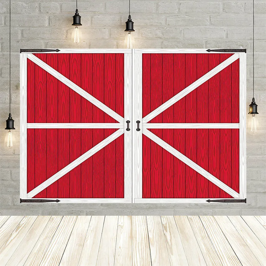 

Avezano Red Wood Door Photography Background White Texture Baby Shower Wedding Portrait Backdrop Photo Studio Photocall Props