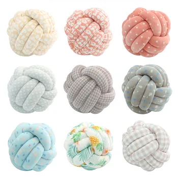 

Dia27cm Nordic Style Pillow Cushion Ball Knot Pillow Solid Color Baby Calm Sleep Dolls Stuffed Kid Adult Bedroom Decor
