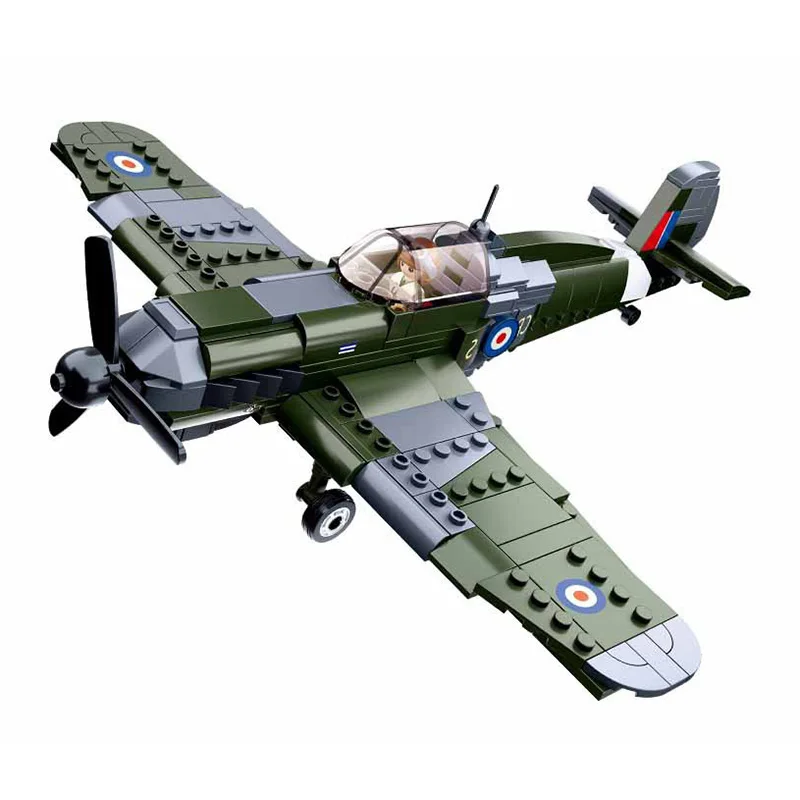 Мировые войны супер морской самолет строительные блоки WW2 военный Pazer Fighter Toys