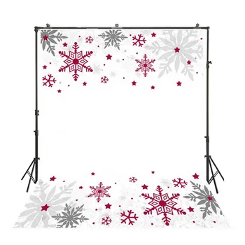 

HUAYI white screen with snowflake pattern photo shoot backdrop background for taking photo of new year andchristmas party D-8914