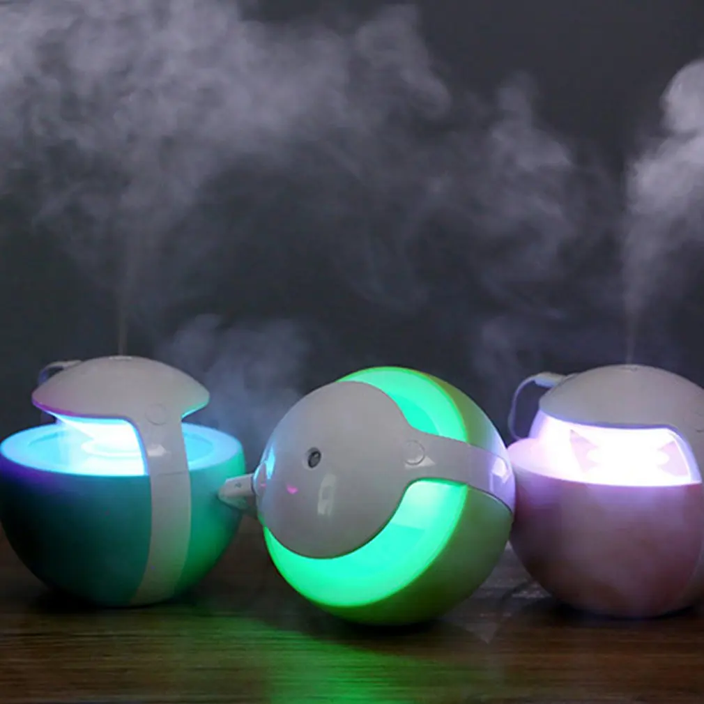 

450ml Night Elf Humidifier Mini Ultrasonic Humidifiers 7 Colors Lights Essential Oil Aroma Diffuser Car Air Freshener