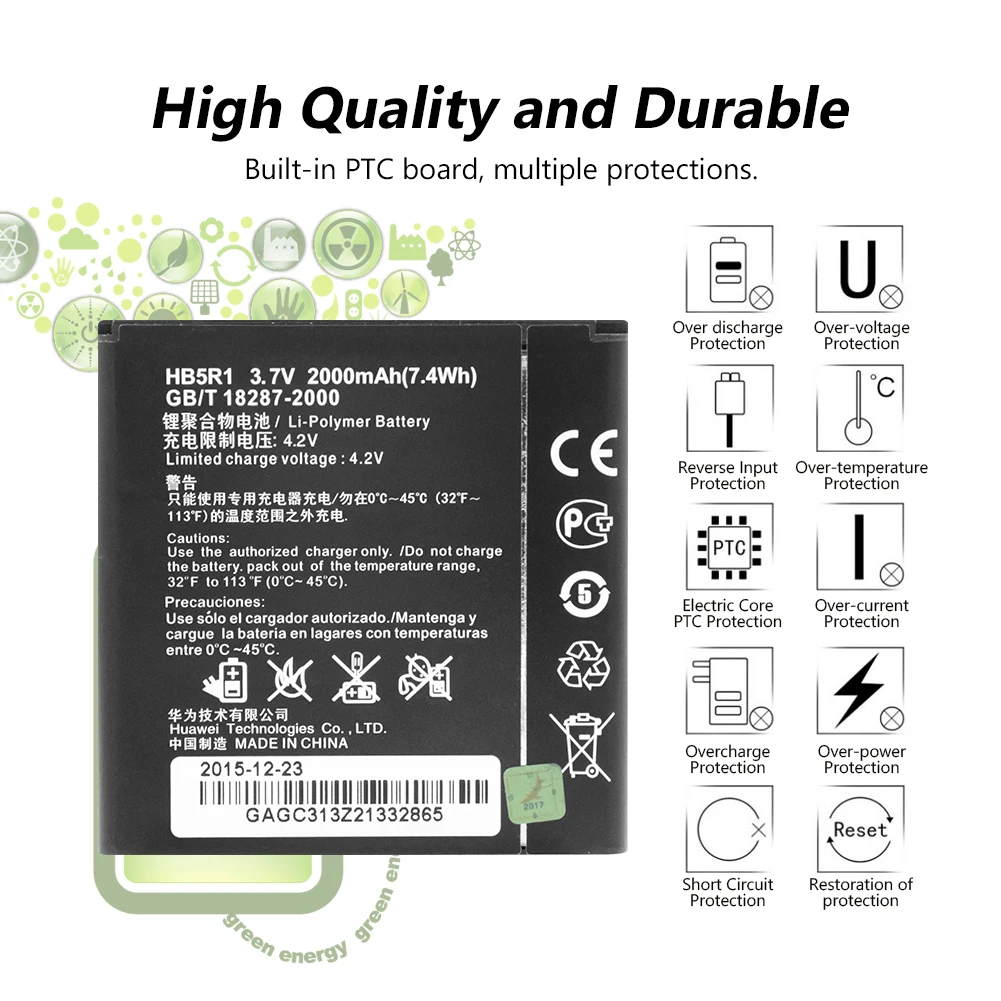HB5R1 батарея мобильного телефона для huawei Ascend G500 G600 U8950 G615 Honor 2 U9508 HB5R1H Y500 литий-полимерная аккумуляторная батарея