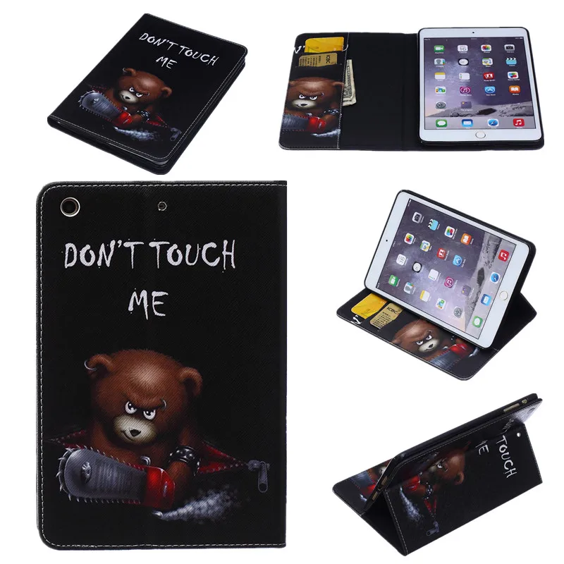 Новое поступление модный принт флип-чехол из искусственной кожи для Apple Ipad Mini 1 2 3 Чехлы с держатель для карт с подставкой для IPad Mini 1 2 3