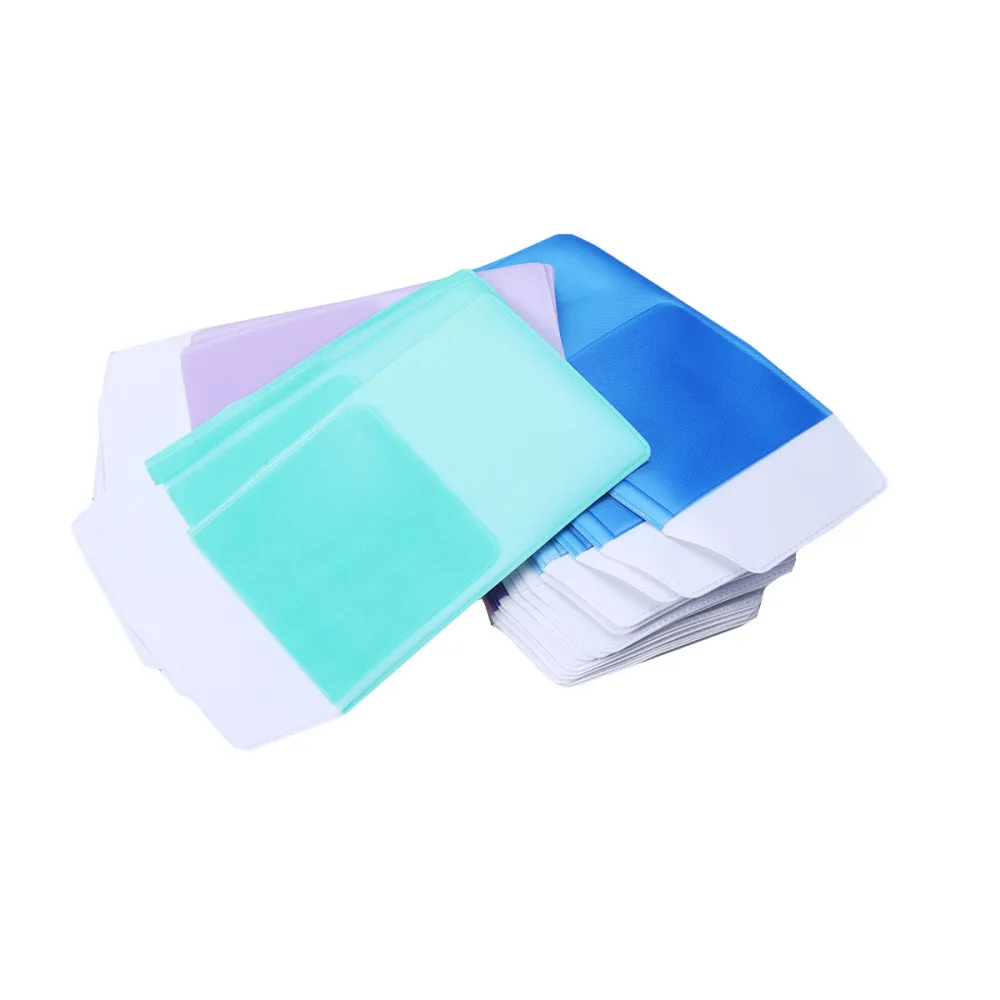 혼합 다채로운 PVC 펜 가방 포켓 프로텍터, 실용적인 삽입 연필 케이스, 누출 방지 펜 파우치, 사무실 의사 간호사 용품, 6 개