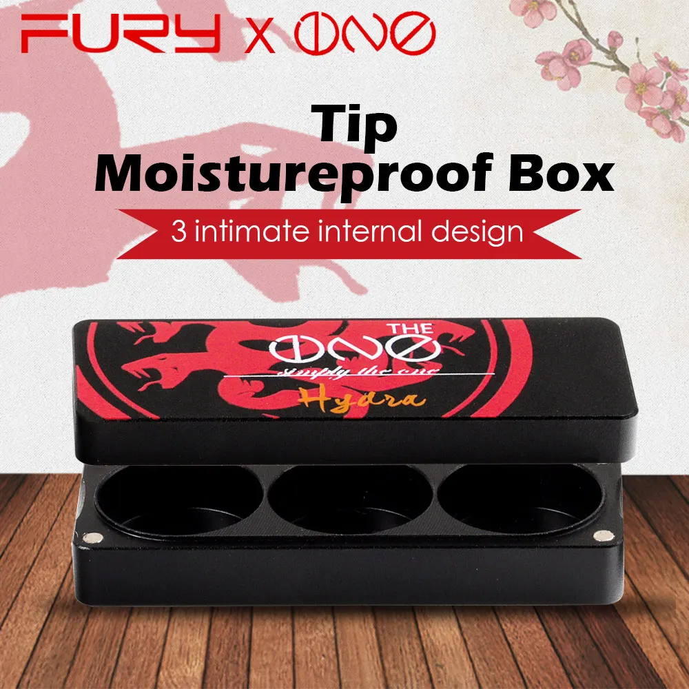 

FURY-ONE Joint Name Tip Moistureproof Box3 Grids Magnet Close Tightly Lightweight Convenient Easy To Store Carry Protect The Tip