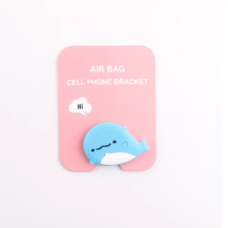 Universal Cartoon Cute Airbag Phone Ring Desktop Support Mobile Phone Holder Lazy Stand For iPhone 11 Pro Huawei Samsung Xiaomi - Цвет: Little dolphin