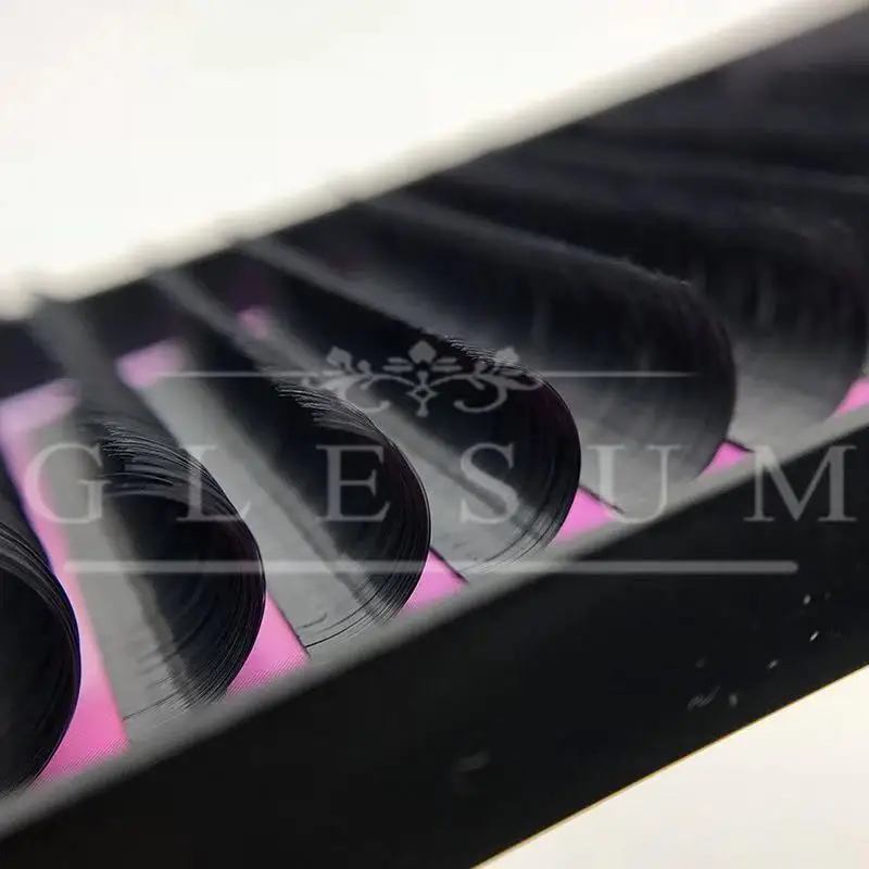 GLESUM 10 Trays Eyelash Extensions Of Blooming Fans Set 0 05 0 07 Mixed Length Of 3