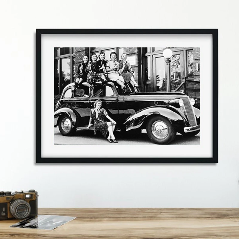 Vintage Girl Band Wall Art Print