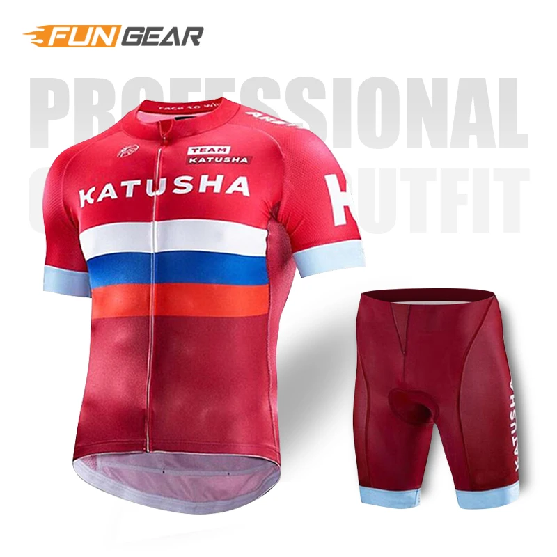 Командная велосипедная одежда KATUSHA Pro мужской комплект из Джерси для шоссейного