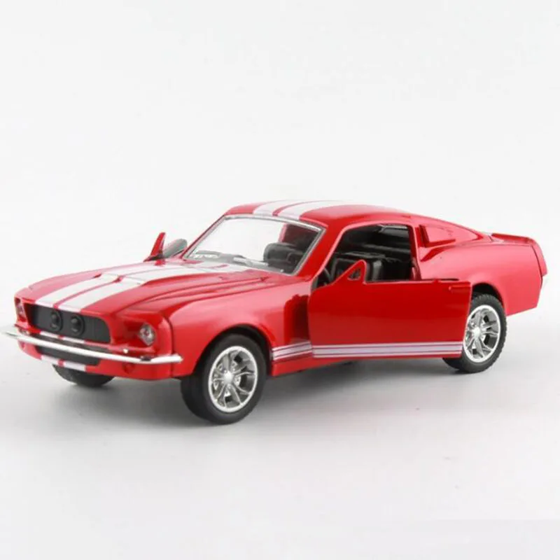 

13CM 1:32 Toy Car Metal Alloy Die-casting Classic Mustang Car Simulation Model Vehicle Model Children Collection or Display