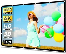 

High Brightness Reflective Projector Screen 100 120 150inch 16:9 Fabric Cloth Projection Screen for Espon BenQ TD96 Home Beamer