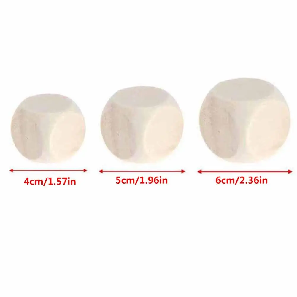 2 шт. деревянные пустые кости шесть сторонние делая узор детская гравировальная