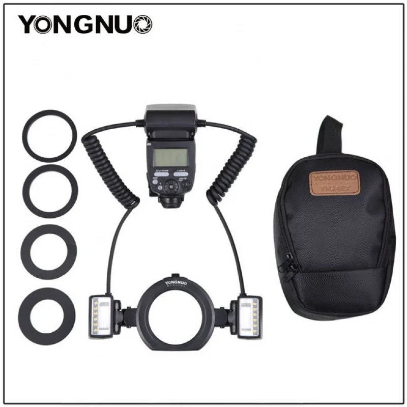 YONGNUO YN24EX YN24 EX макро кольцо вспышка E-TTL Вспышка Speedlite с 2 шт. флэш-головки 4 шт. переходные кольца для камер Canon EOS