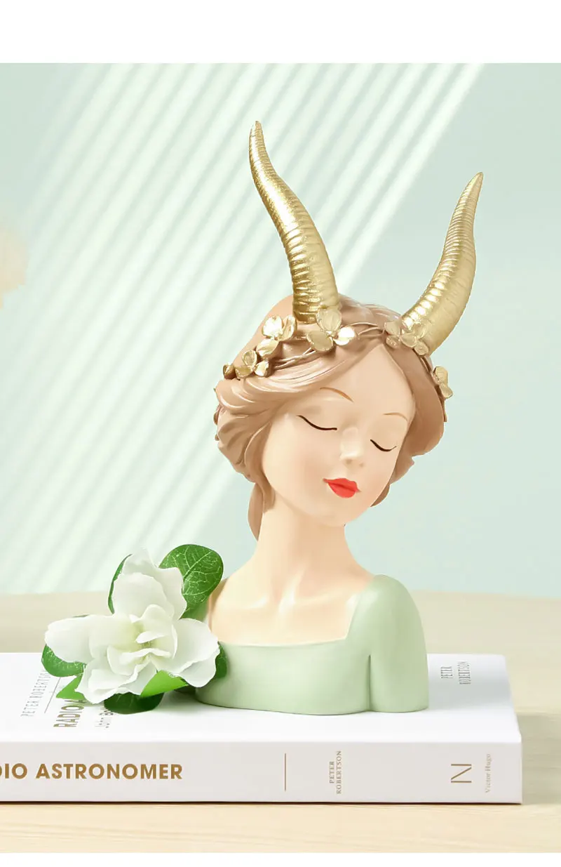 Nordic Ins Creative Bow Girls Sculptures Resin Figurines Home Decoration Accessories Fashion Birthday Gifts Room Decor 9 Nordic Ins Creative Bow Girls Sculptures Resin Figurines Home Decoration Accessories Fashion Birthday Gifts Room Decor