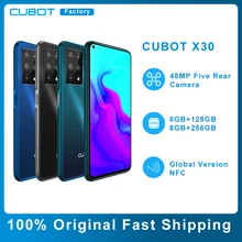 Cubot X30 Smart Phone 48MP Five Rear AI Camera 128GB/256GB Cellphone NFC  6.4" Fullview Display Android10 Cell Phone
