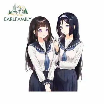 

EARLFAMILY 13cm x 9.8cm For Cartoon Car Stickers Windshield Decal Car Accessories Vinyl Material Occlusion Scratch Decoration