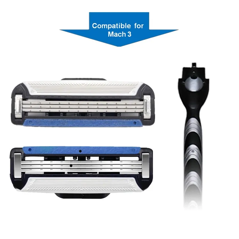 

DDPGGL 3 Layer Blade Razor Blade For Men Machines Shaver USA Blade Shaving Manual Shaving Razor Compatible for Mach 3 Handle