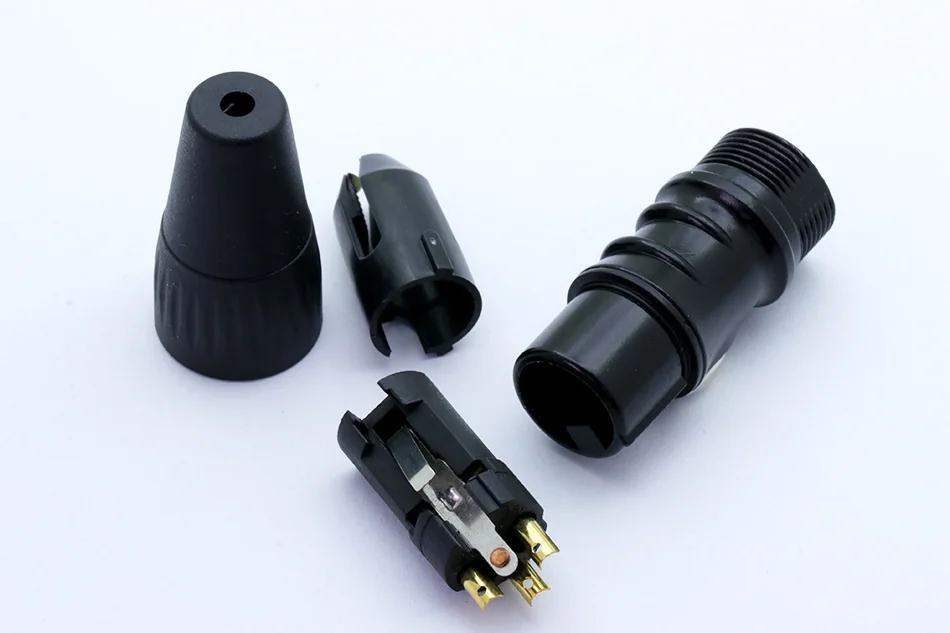25 комплектов 3 контакта разъем XLR, черный цвет, микрофон Микрофон штепсельная вилка XLR и гнездо адаптер