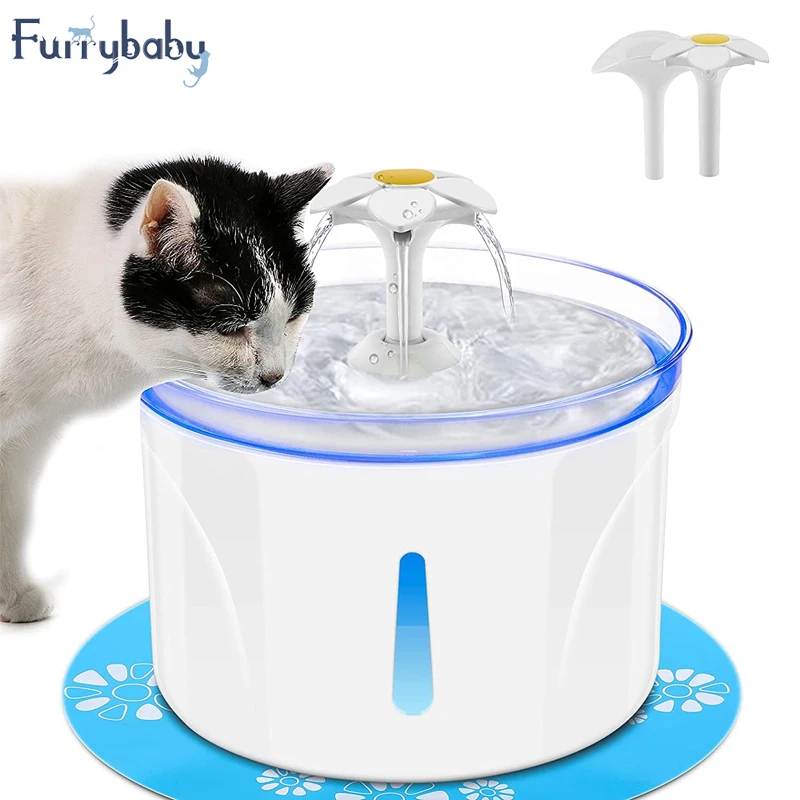 2.5L Automatic Cat Water Fountain LED Electric Mute Water Feeder USB Dog Pet Drinker Bowl Pet Drinking Dispenser For Cat Dog