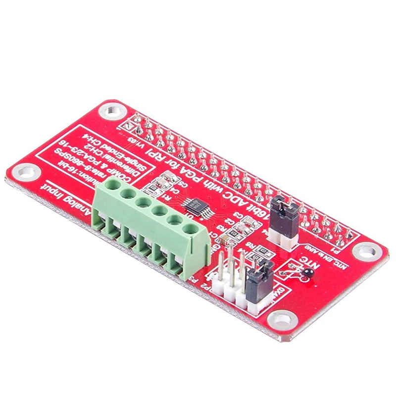 Купить 4-канальный 16Bit АЦП с PGA для RPI Raspberry PI 16 бит I2C ...