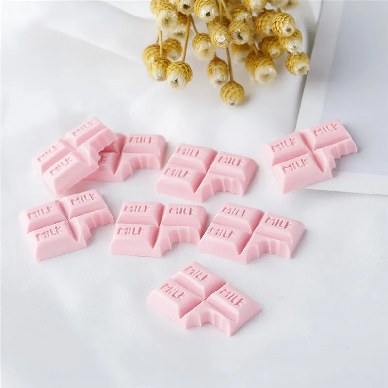 

10pcs/lot Colorful Ice Cream Candy Pink Patch Chocolate Ball Accessories Handmade DIY Craft Supplies Jewelry Making Gift