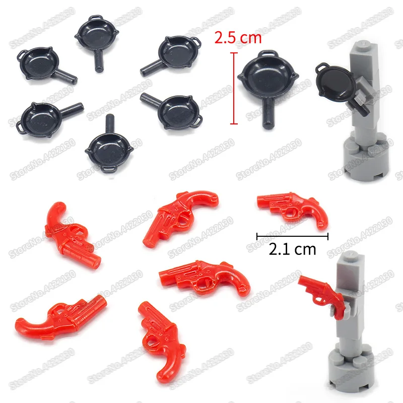 

Military Weapons Red Signal Gun Black Saucepan Building Blocks ww2 Pubg Set Figures Army Equipment Moc Child Christmas Gift Toy